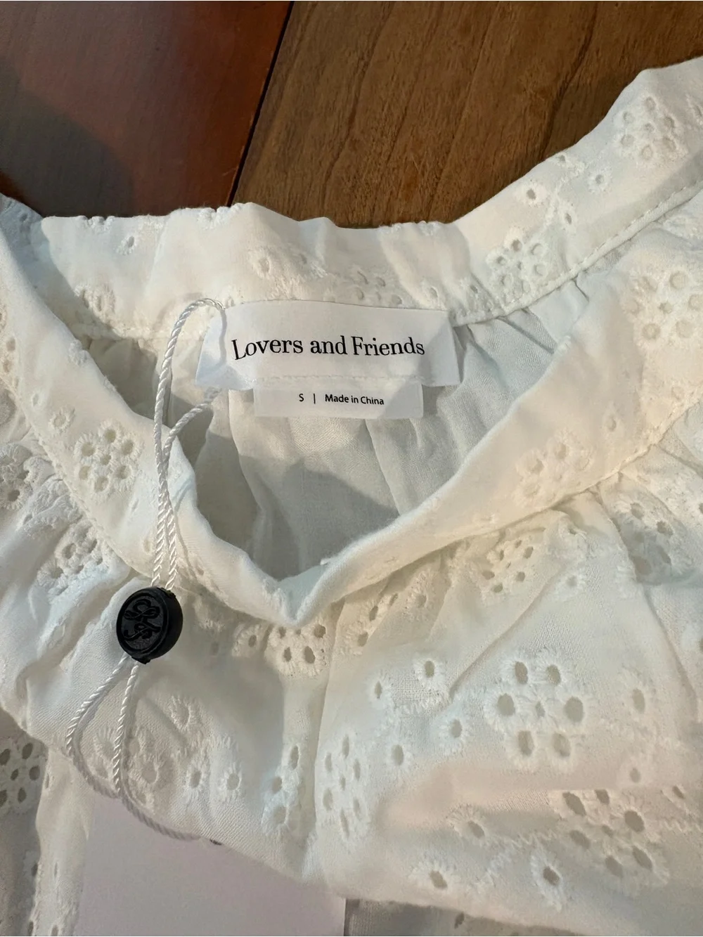 Lovers and Friends Women’s White Eyelet Tiered Skirt - Picture 2 of 3